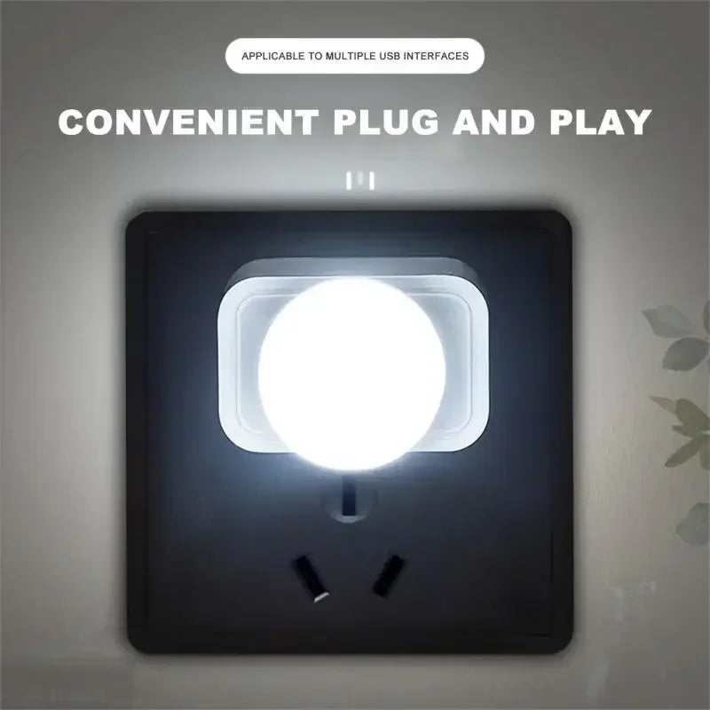 Xiaomi youpin mini luzes usb plug lâmpada proteção para os olhos led night light presente pequena lâmpada redonda decoração do quarto de natal casa.