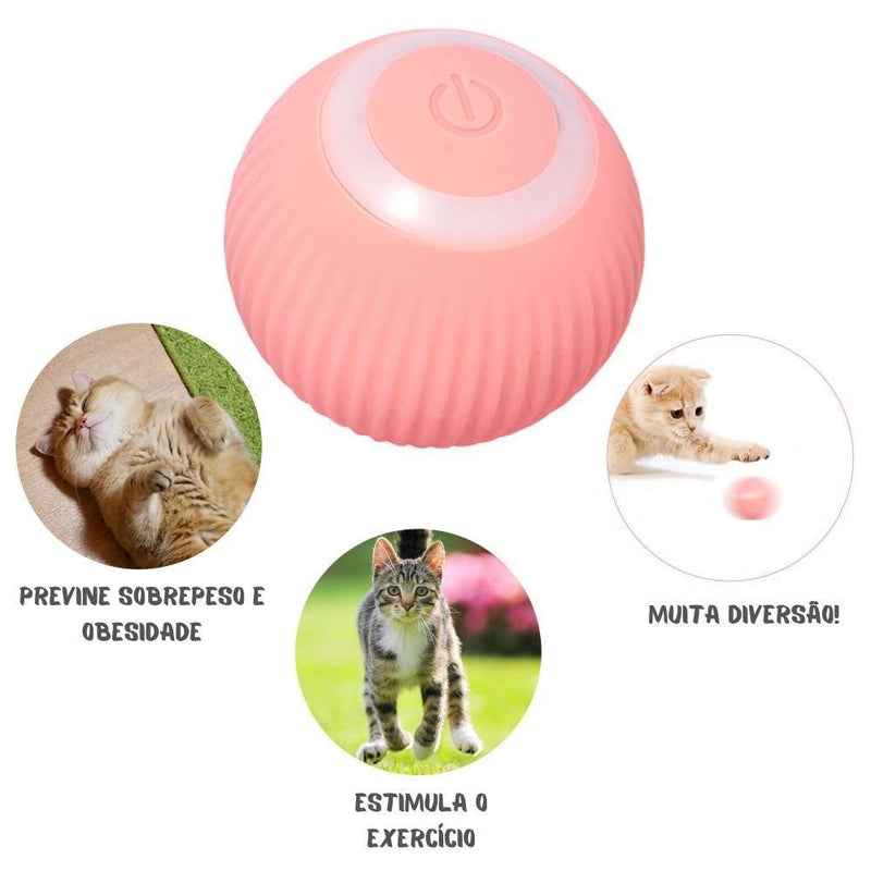 Bolinha elétrica automática que se move sozinha, interativa, para Gatos e Cachorros Pequenos